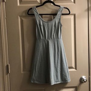 Gray Polka Dotted Skater Dress